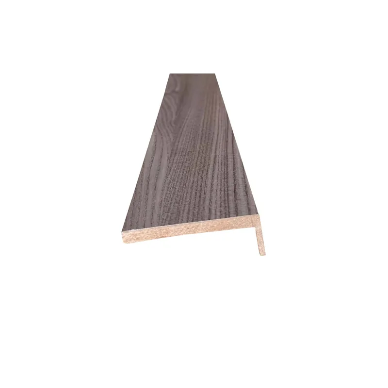 Gratis Retour Coprifilo liscio in mdf impiallacciato Moka alt 7 cm con aletta