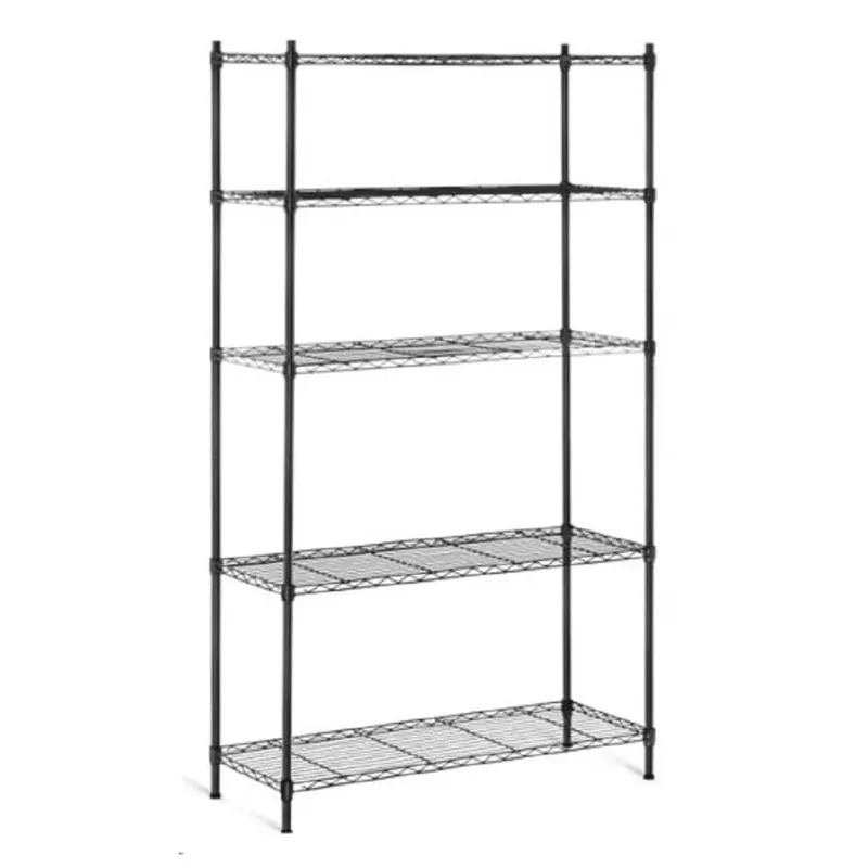 Scaffale in acciaio nero 5 ripiani 35,2x90,7x181,5 cm 110 kg/ripiano Gereduceerde Prijs