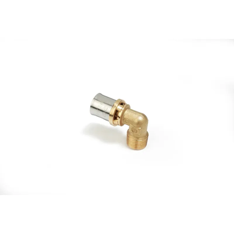 RM127 Raccordo curvo 90° filettato maschio a pressare 1/2"-16x2 mm Weekendaanbieding