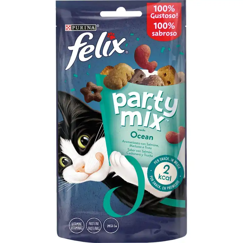 Nu Kopen Cibo secco per gatti Felix Snack Ocean Mix Salmone, Merluzzo e Trota