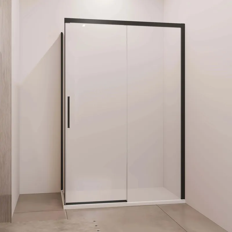 Direct Verzonden Porta scorrevole doccia Lux dx fisso est. 117-120 cm nero trasparente