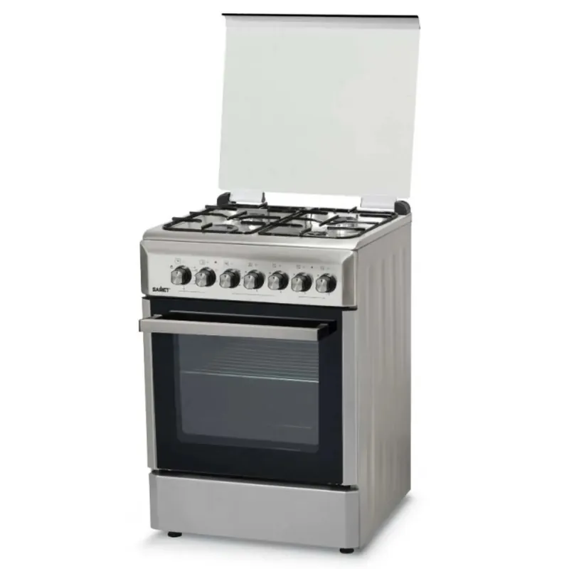 Aanbieding Cucina a gas con forno elettrico Samet Ares 4 bruciatori 85x60 cm inox grigio