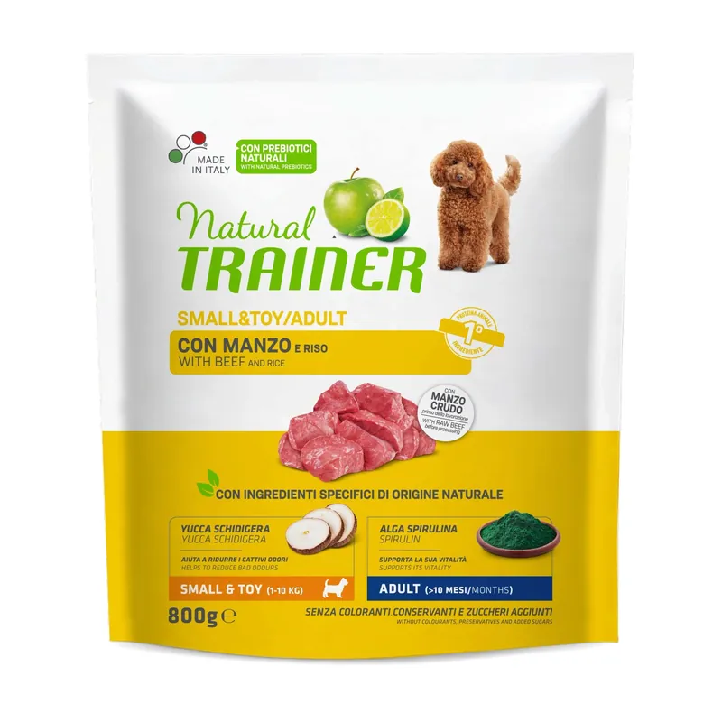 Cibo secco per cani Natural Trainer manzo&riso 0,8 kg Shop Nu