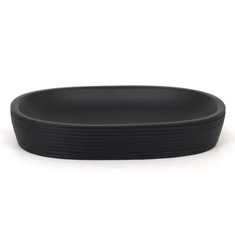 Direct Beschikbaar Portasapone bagno Ebony in poliresina nero
