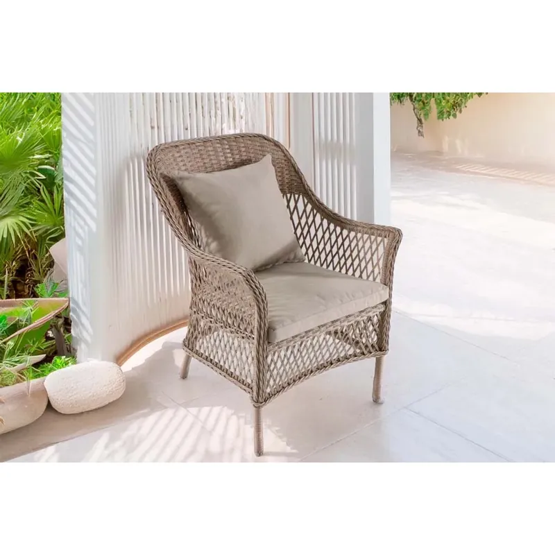 Shop Nu Poltrona da esterno Wicker in rattan con cuscino Roslyn 64x65x87 cm