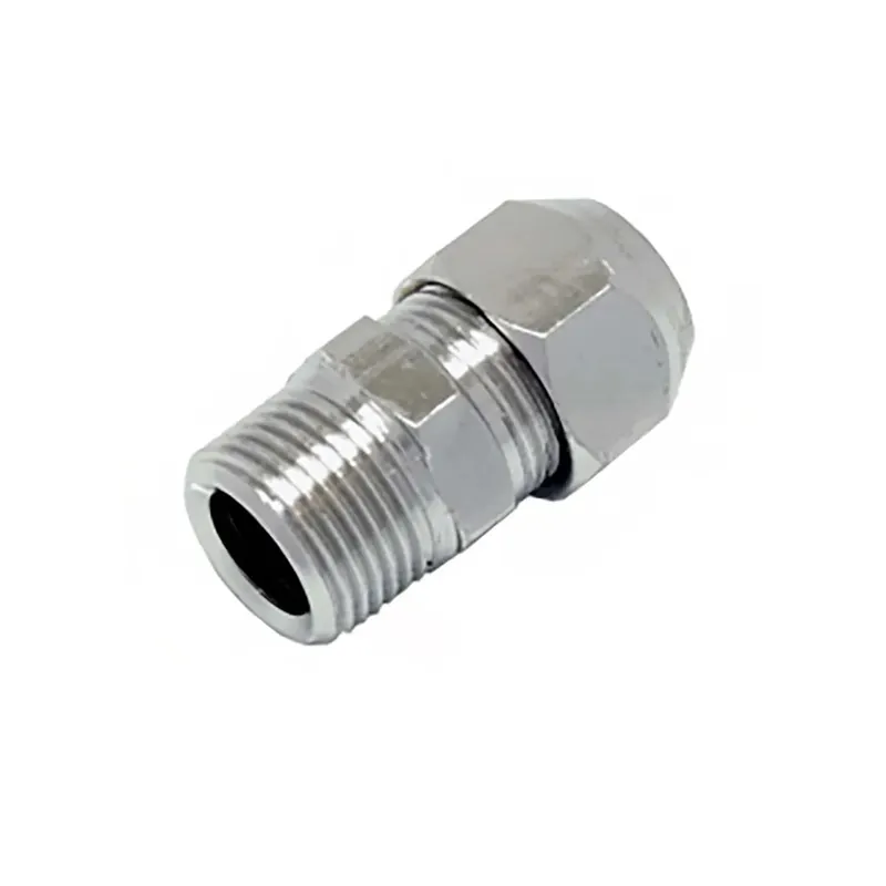 Raccordo diritto maschio cromato con attacco conico 1/2 " x 12 mm Bestel Nu