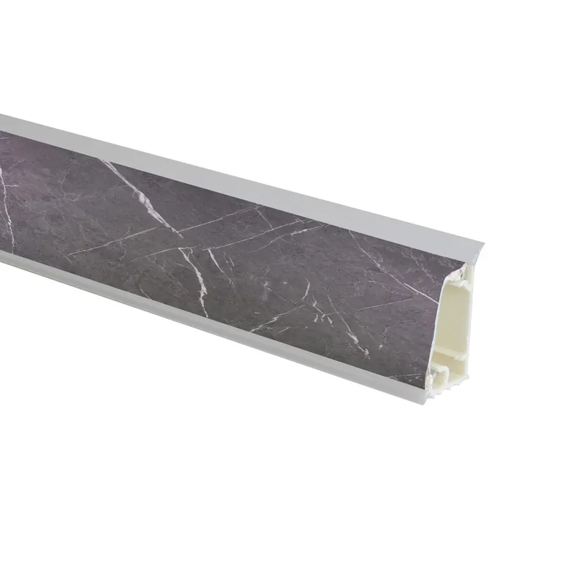 Alzatina per cucina in alluminio rivestita marmo nero venato 4 m Beste Prijs