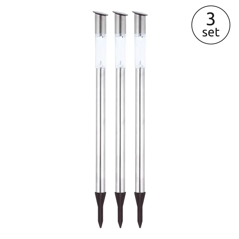 Lampada solare acciaio inossidabile LED 600mAh 1,2V Ø50xH700mm Weekendaanbieding
