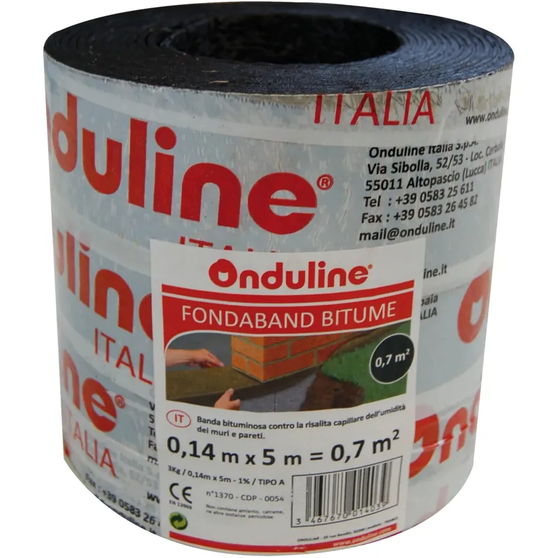 Banda tagliamuro bituminosa Fondaband 14 cm x 5 m Hoge Kwaliteit