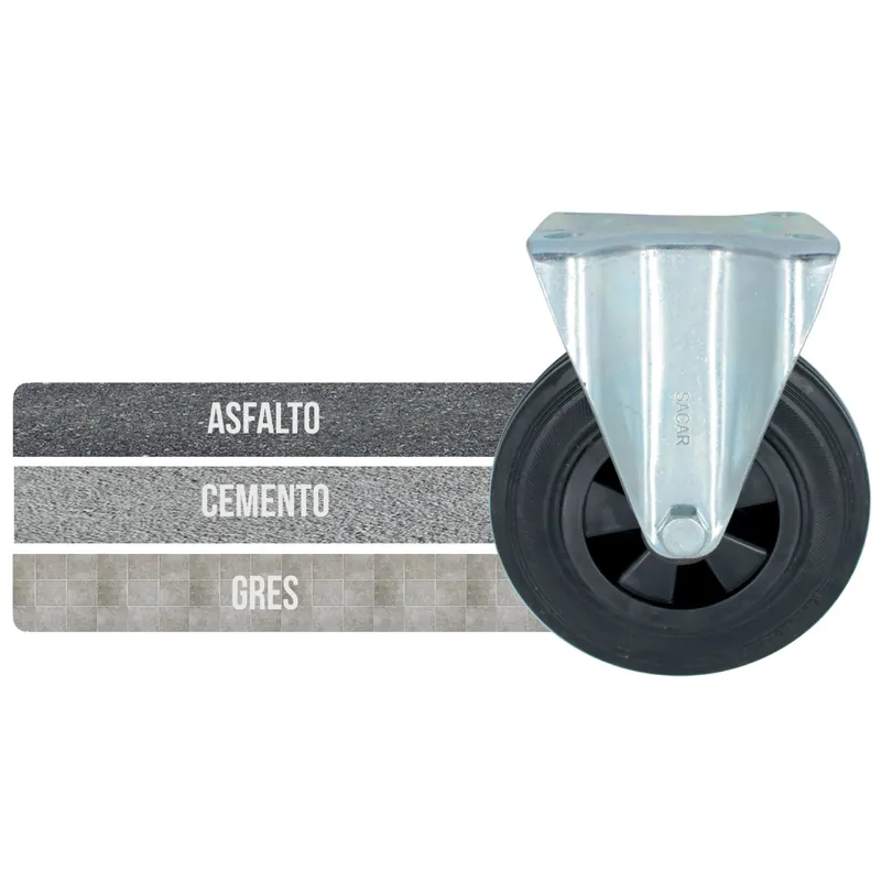 Ruota industriale con piastra fissa 180 x 150 x 105 mm Weekendaanbieding