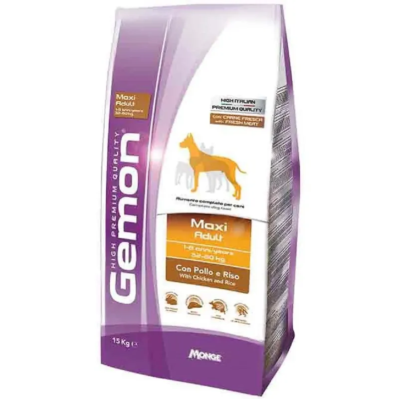 Bestel Nu Crocchette per cani al pollo e riso Monge Gemon 15 kg