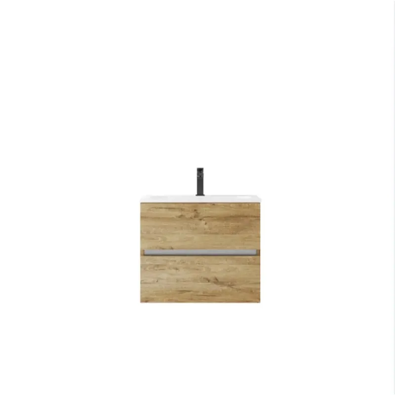 Populair Mobile bagno con lavabo integrale sospeso Zeno 52x46x61 cm legno