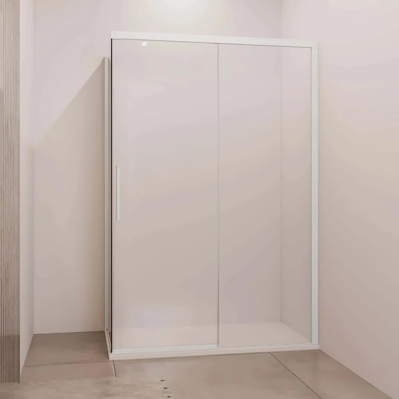 Koop Vandaag Porta scorrevole doccia Lux dx fisso est. 97-100 cm bianco trasparente
