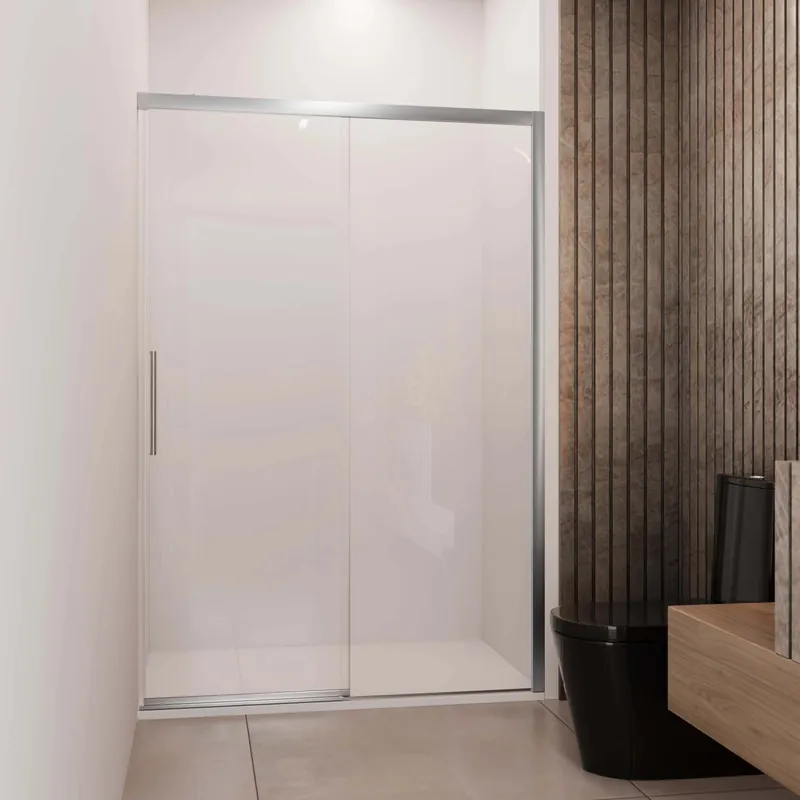 Porta scorrevole doccia Lux dx nicchia est. 137-140 cm argento trasparente Merkproduct
