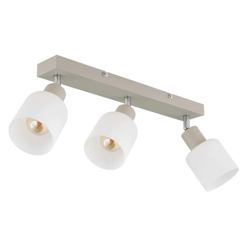 Faretto tre luci Globo Trent 410x80 mm sabbia satinato Bestel Nu
