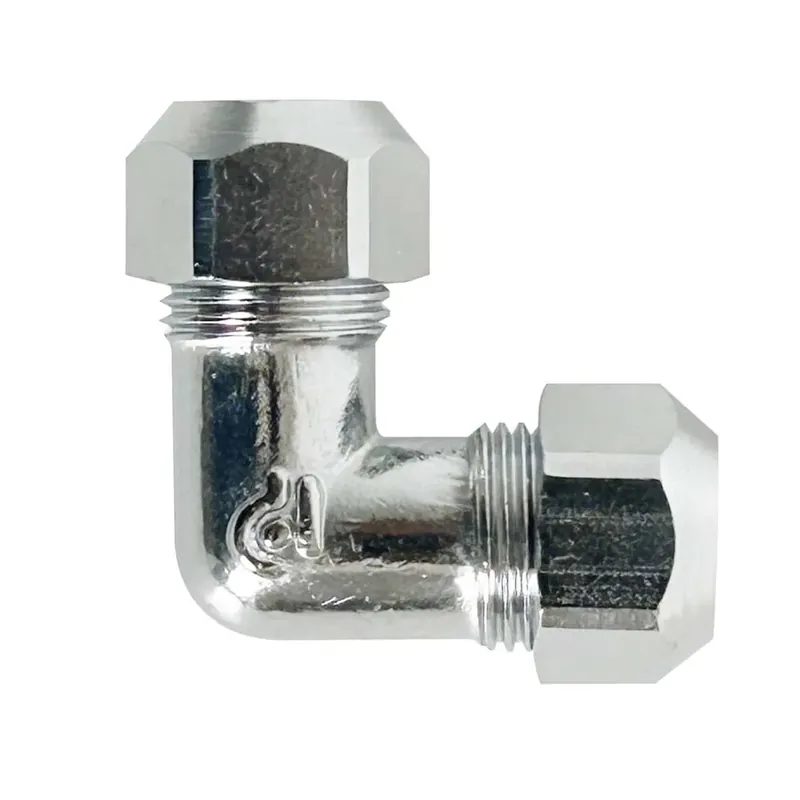 Korting Raccordo Gomito Doppio Cromato con Attacco Conico 3/8" Ø 10x10 mm