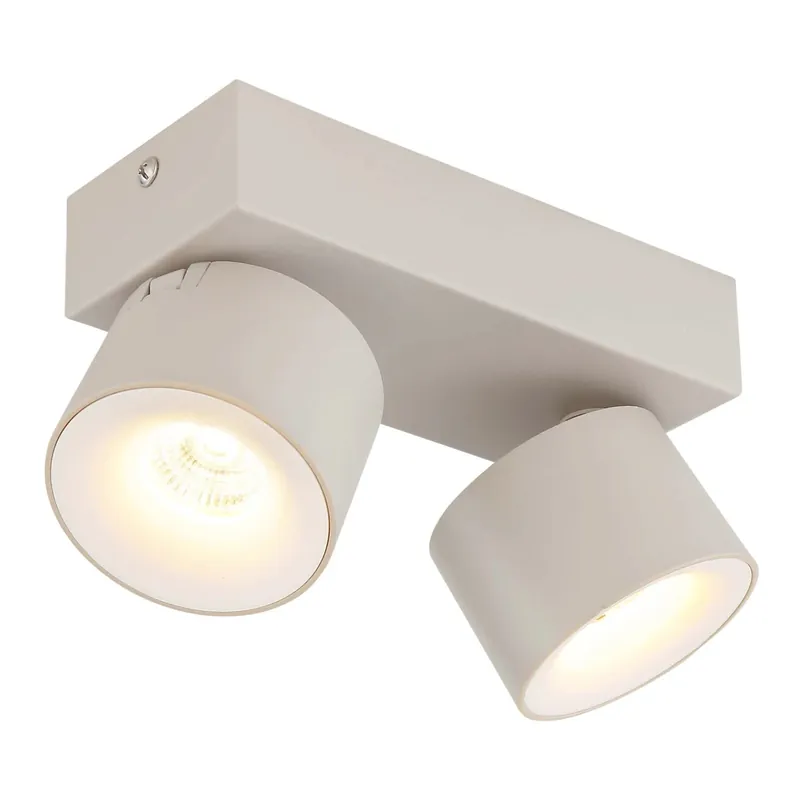 Snelle Levering Faretto LED 2 luci Globo Rae 20x72 mm sabbia satinato