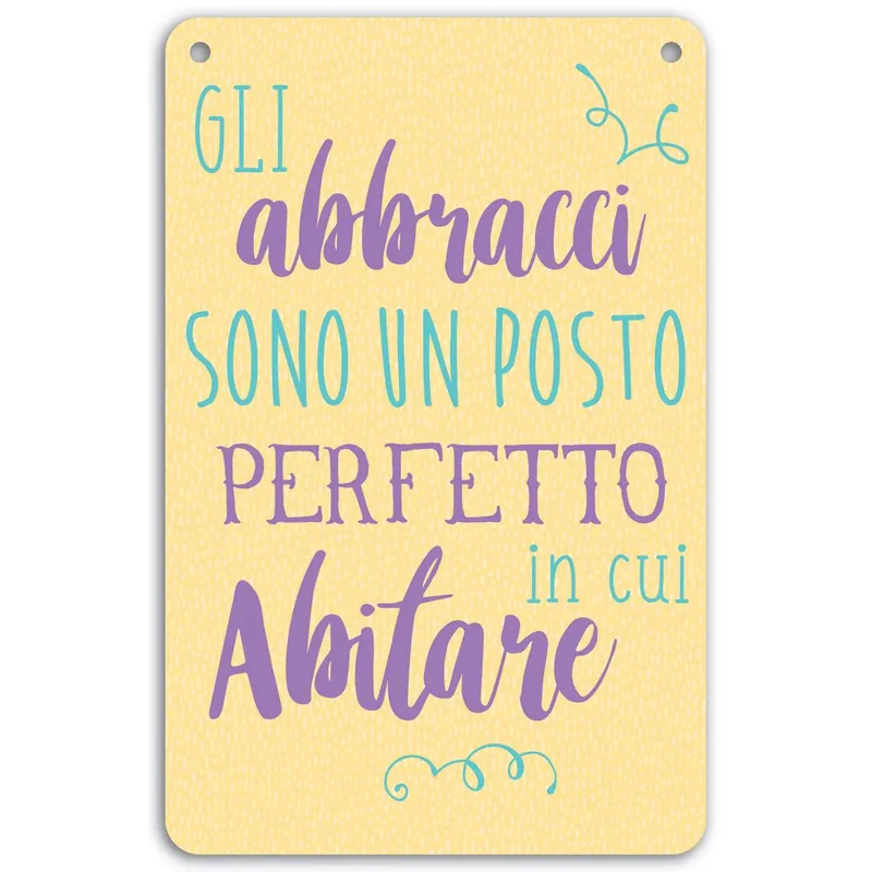 Must-Have Targhetta in forex Abbracci 24x15 cm
