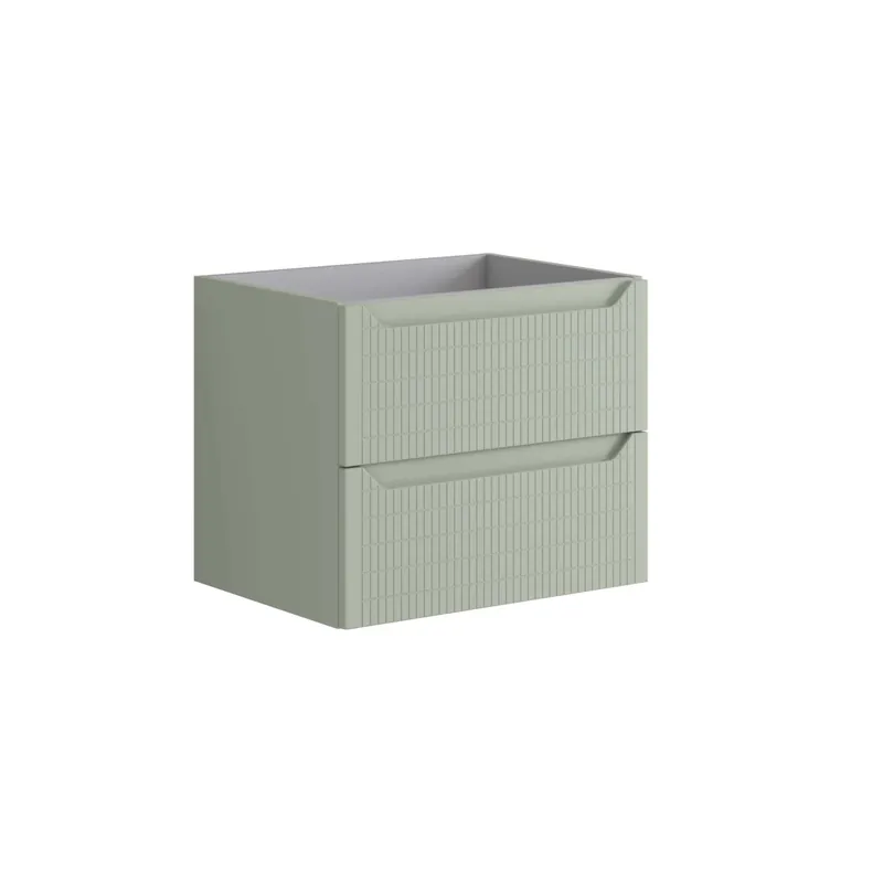 Mobile bagno base lavabo Clap 60 cm 2 cassetti Verde Timo Opaco Actieprijs