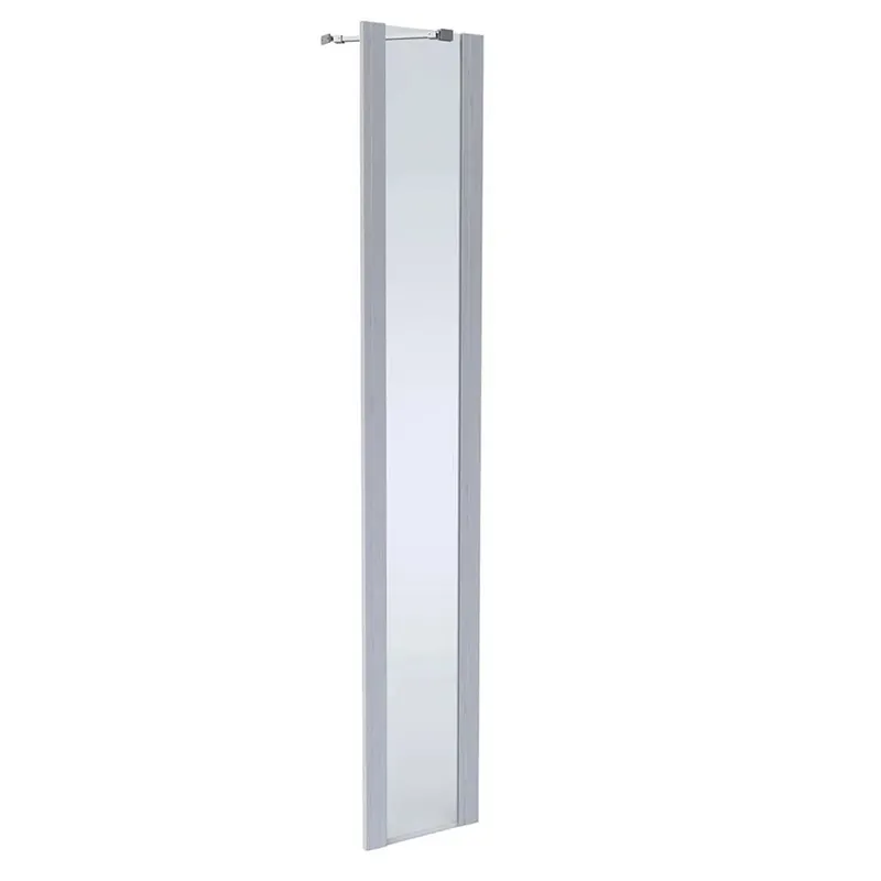 Populair Porta doccia fisso linea Elite 38-40x200 cm nichel spazzolato
