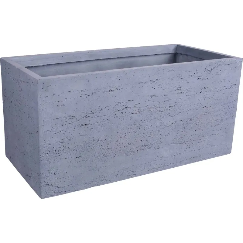 Fioriera da esterno OBI Cherval in fibreclay grigio chiaro 26x59x26 cm Aanbieding