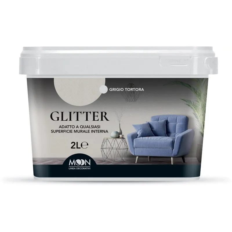 Voordeelprijs Moon decorativo Glitterato Grigio Tortora