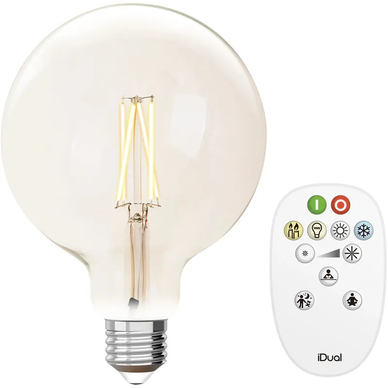 Favoriet Lampadina LED G125 iDual Smart Home a filamento con telecomando trasparente