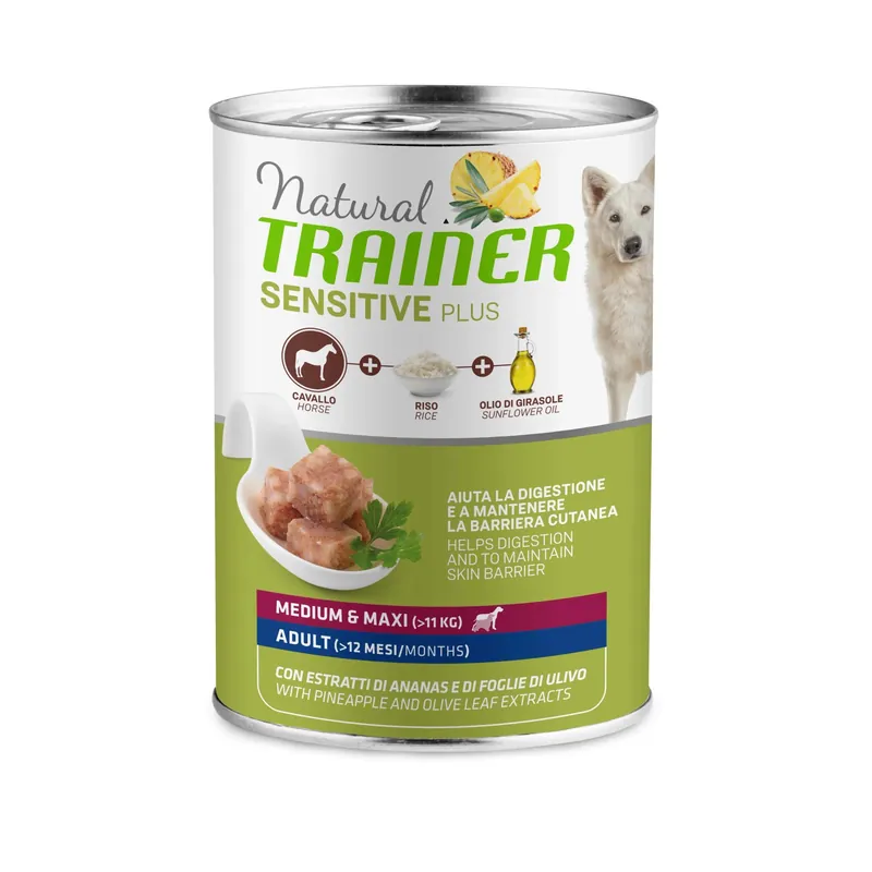 Aanbieding Cibo umido per cani Natural Trainer sensitive plus cavallo&riso 400 g