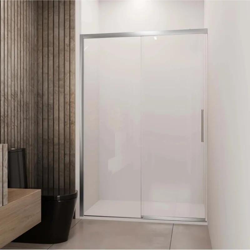 Beperkte Voorraad Porta scorrevole doccia Lux sx nicchia est. 107-110 cm argento trasparente