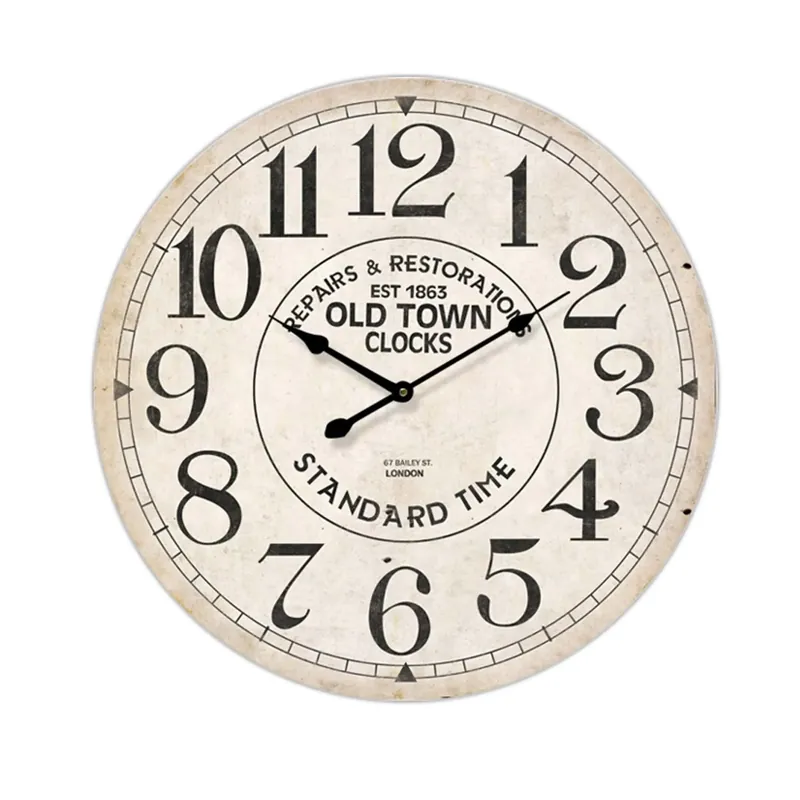 Weekendaanbieding Orologio da parete vintage crema Repairs & Restoration Ø 60 cm
