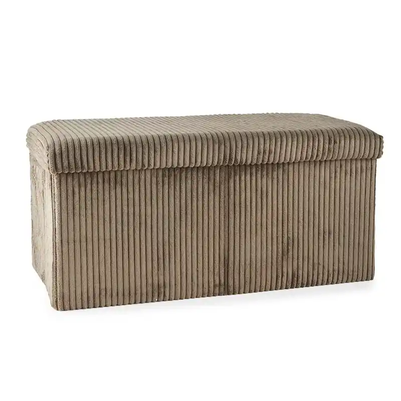 Fabrieksprijs Sgabello contenitore pieghevole in velluto 60x30xH29 cm castagna
