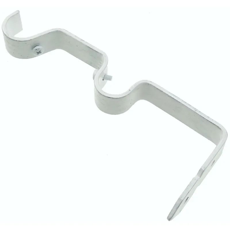Gereduceerde Prijs Supporto doppio parete Ø 20 mm per bastone tenda bianco argento