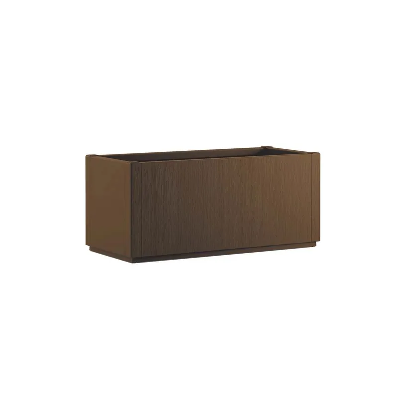 Fioriera da esterno Stefanplast Ethica Plastica riciclata caffè 80x36x35 cm Laatste Kans