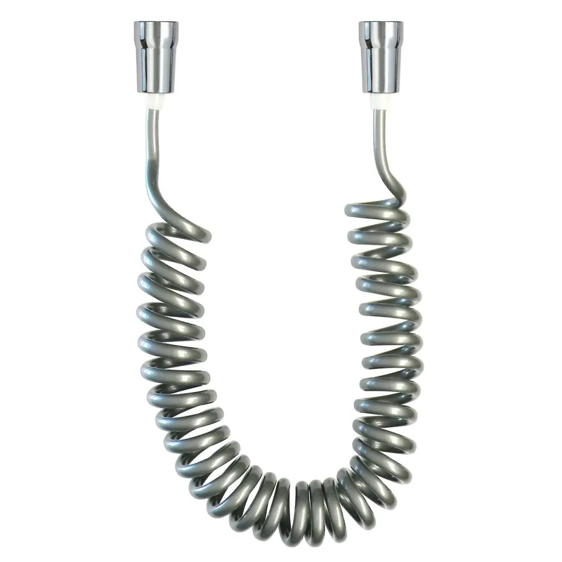 Tubo doccia spiralato in pvc estensibile fino a 300 cm argento Direct Beschikbaar