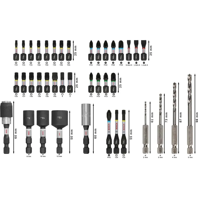 Beste Prijs Set avvitamento e punte Bosch PRO Impact Wood Set 200x107x55 mm 40 pz