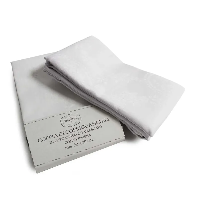 Copri cuscino con cerniera 50x80 cm 2 pz bianco a righe Must-Have