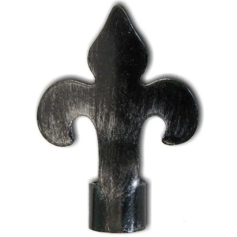 Pomello per bastone tenda giglio Ø 20 mm nero argento Koopje