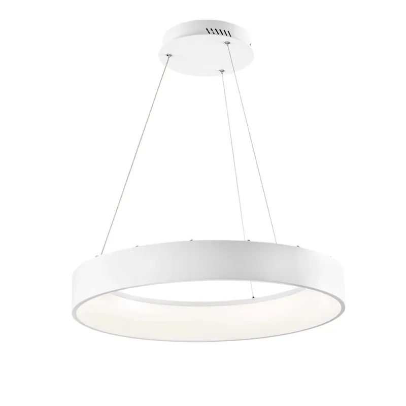Lampadario a sospensione LED Noah 8000lm 60W CCT 60x10x150 cm bianca Merkproduct
