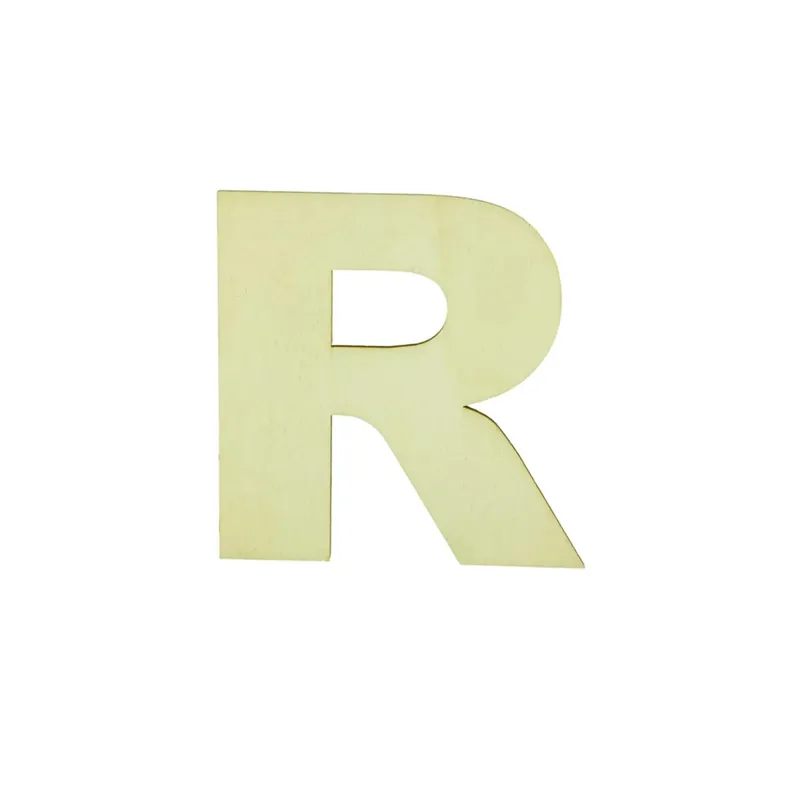 Lettera R decorativa in legno 12 cm Fabrieksprijs