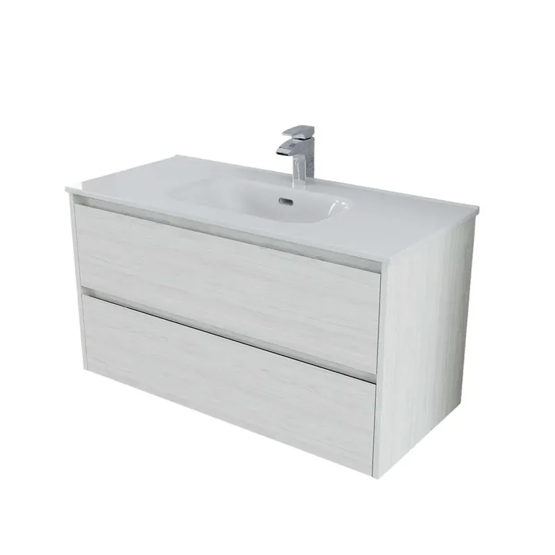 Aanbieding Mobile bagno base lavabo sospesa Ness 101 2/C creme 101x46 cm