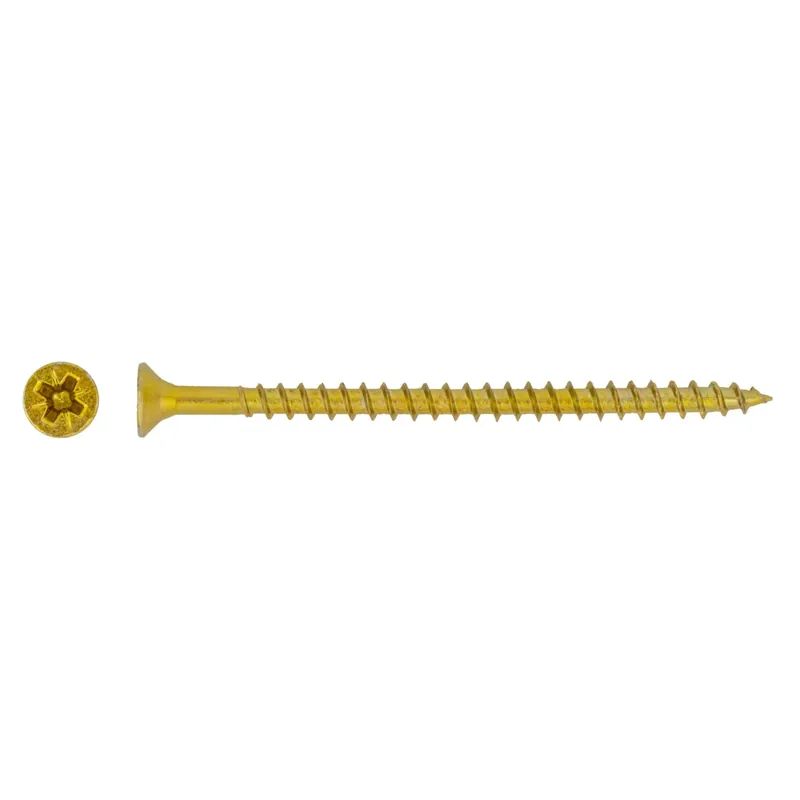 Vite per legno testa piana svasata PZ2 zincata giallo 4x45 mm 150 pz Beperkt Aanbod