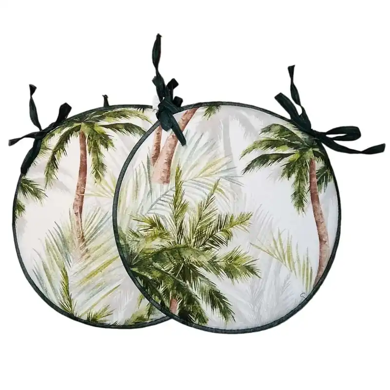 Cuscino sedia 2 pz tondo Palm Beach Ø 40 cm verde Gratis Retour