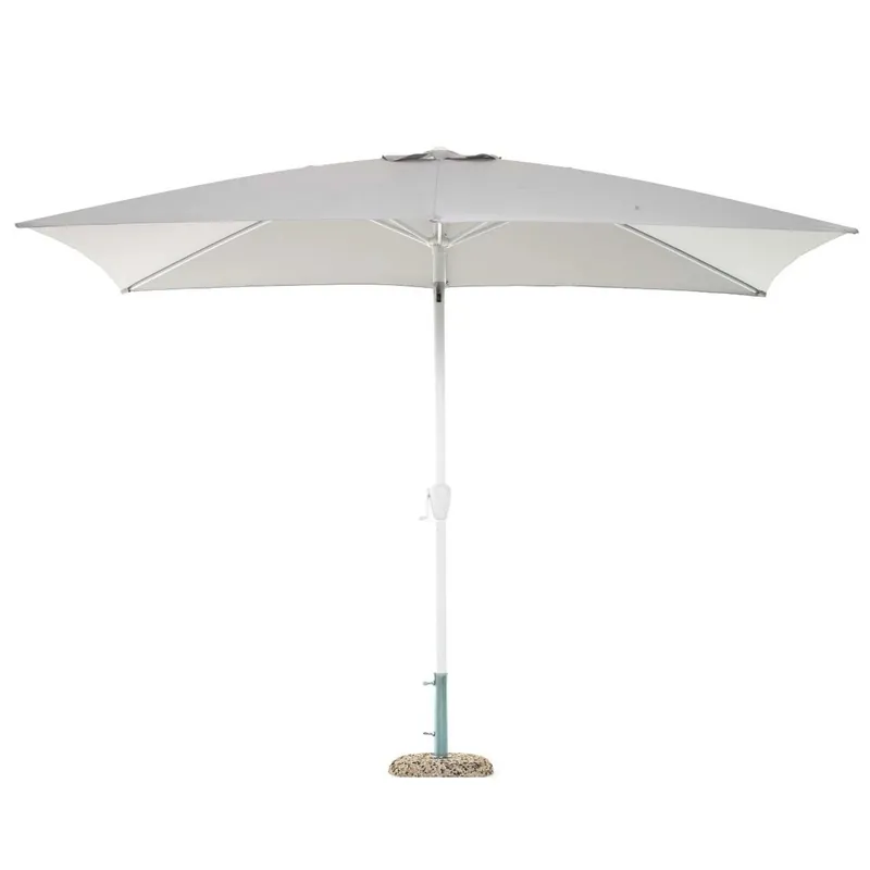 Ombrellone da giardino palo centrale Palm Beach 3x2 m Bianco Betrouwbaar