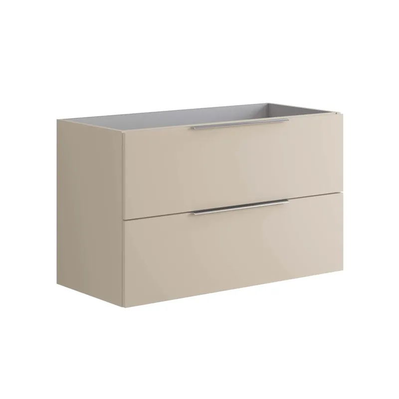 Must-Have Mobile bagno cassettiera Bali 100 cm 2 cassetti Sabbia Opaco