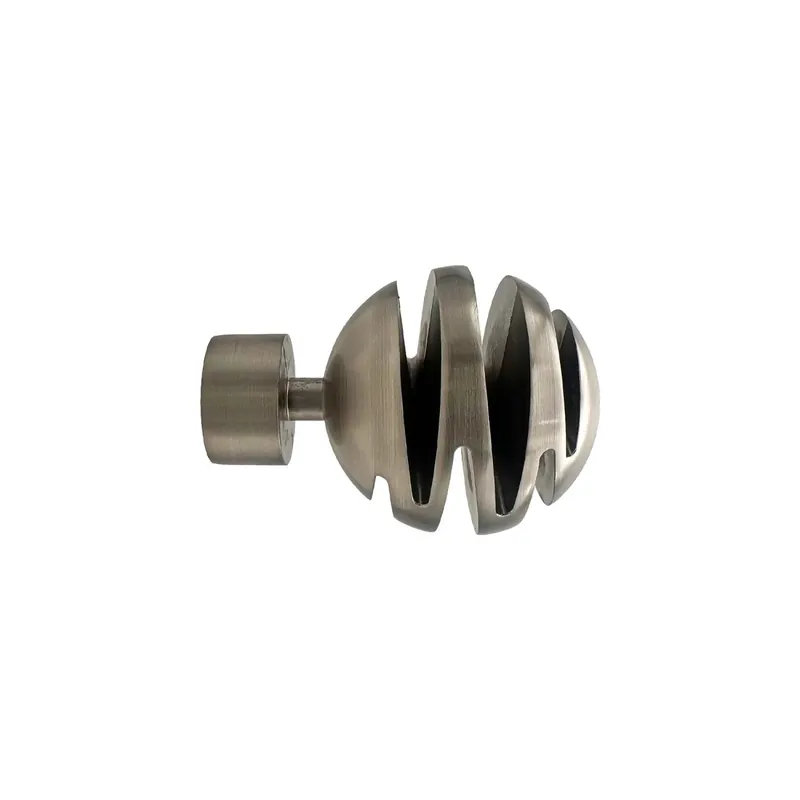Merkproduct Terminale per bastone tenda boccia zig zag in metallo Ø 20 mm nero 2 pz
