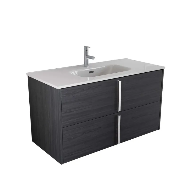 Mobile bagno base lavabo sospesa Ika 101 2/C olmo onyx 101x46 cm Uitverkoop