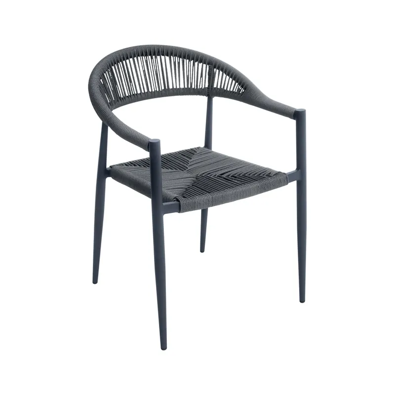Sedia giardino contract All.Wicker alluminio grigio wicker grigio Express Levering