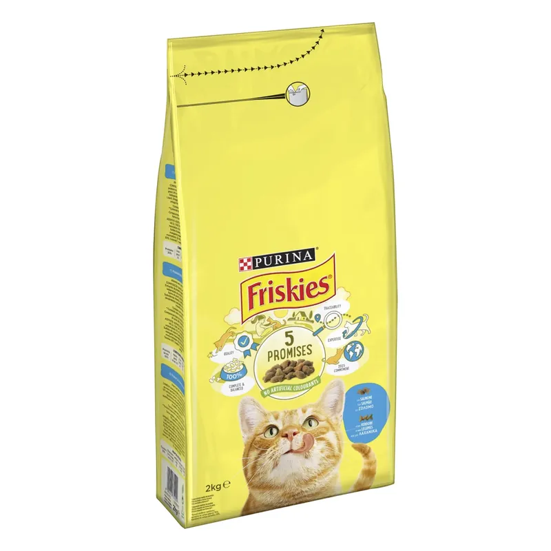 Crocchette per gatti adulti con salmone e verdure Purina Friskies 2 kg Fabrieksprijs