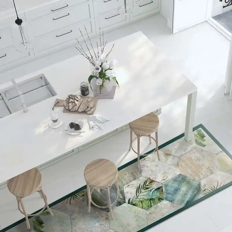 Beperkt Aanbod Passatoia in Vinile Tropical Composition 50x180 cm