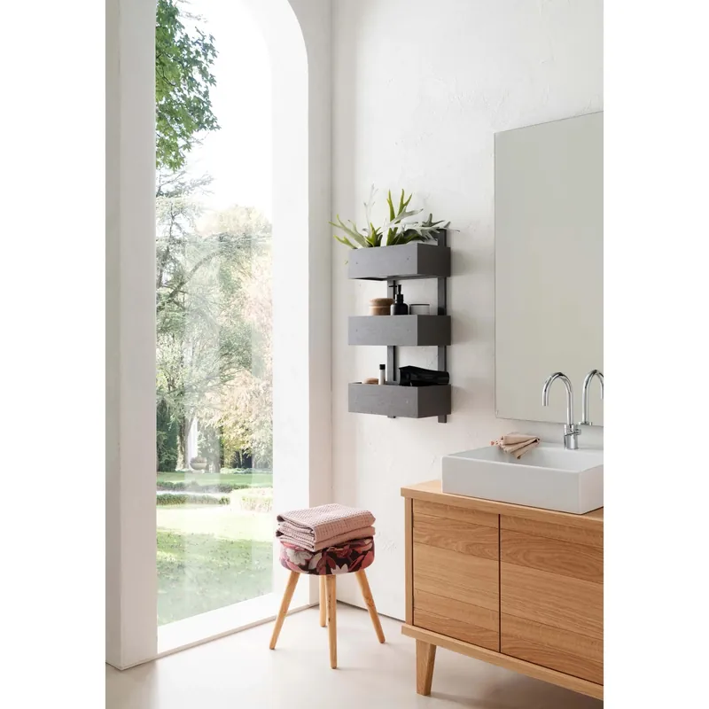 Betrouwbaar Mensola bagno Format Trilogy truciolato lino grigio
